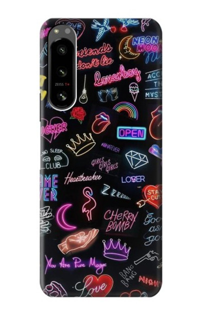 S3433 Vintage Neon Graphic Case Cover Custodia per Sony Xperia 5 IV