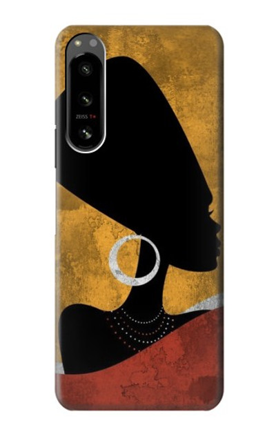 S3453 African Queen Nefertiti Silhouette Case Cover Custodia per Sony Xperia 5 IV