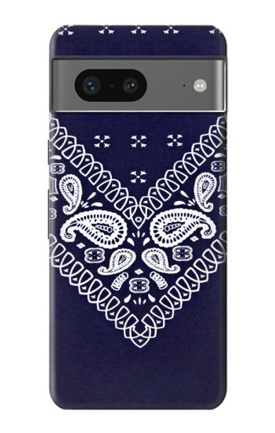 S3357 Navy Blue Bandana Pattern Case Cover Custodia per Google Pixel 7