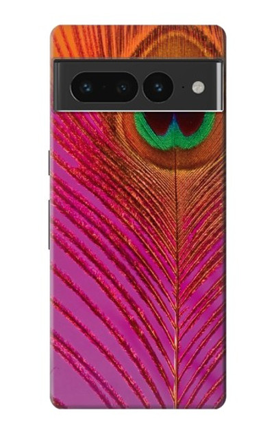 S3201 Pink Peacock Feather Case Cover Custodia per Google Pixel 7 Pro