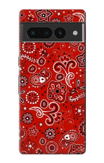S3354 Red Classic Bandana Case Cover Custodia per Google Pixel 7 Pro