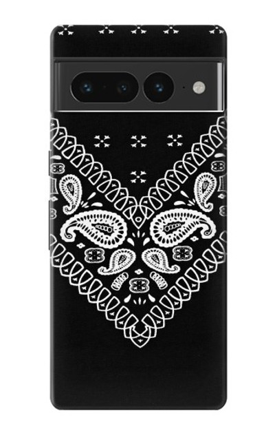 S3363 Bandana Black Pattern Case Cover Custodia per Google Pixel 7 Pro