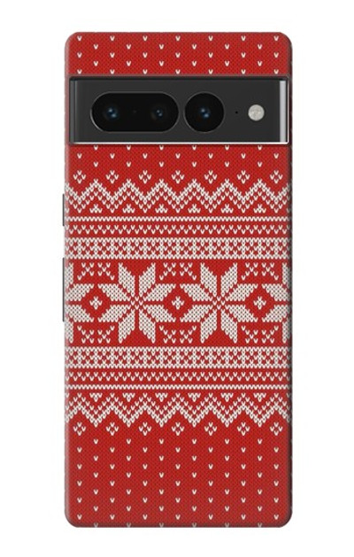 S3384 Winter Seamless Knitting Pattern Case Cover Custodia per Google Pixel 7 Pro