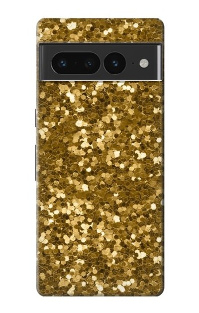 S3388 Gold Glitter Graphic Print Case Cover Custodia per Google Pixel 7 Pro