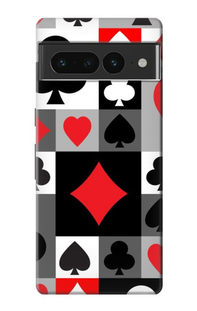 S3463 Poker Card Suit Case Cover Custodia per Google Pixel 7 Pro