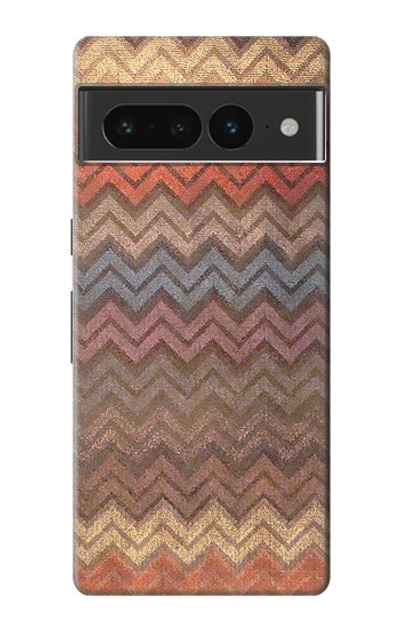 S3752 Zigzag Fabric Pattern Graphic Printed Case Cover Custodia per Google Pixel 7 Pro