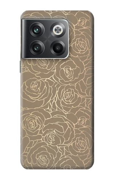 S3466 Gold Rose Pattern Case Cover Custodia per OnePlus Ace Pro