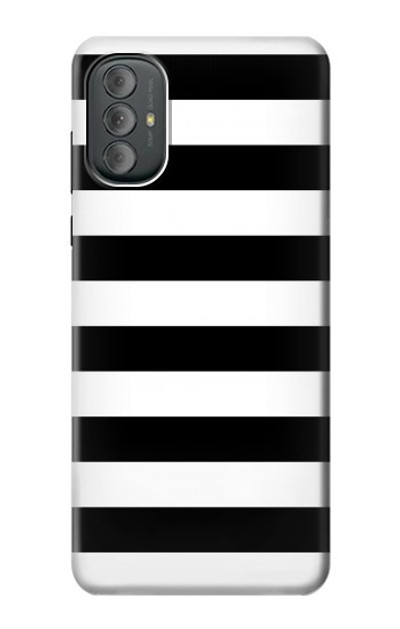 S1596 Black and White Striped Case Cover Custodia per Motorola Moto G Power 2022, G Play 2023