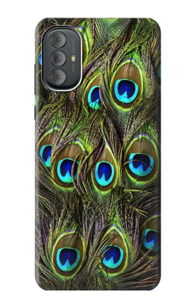 S1965 Peacock Feather Case Cover Custodia per Motorola Moto G Power 2022, G Play 2023