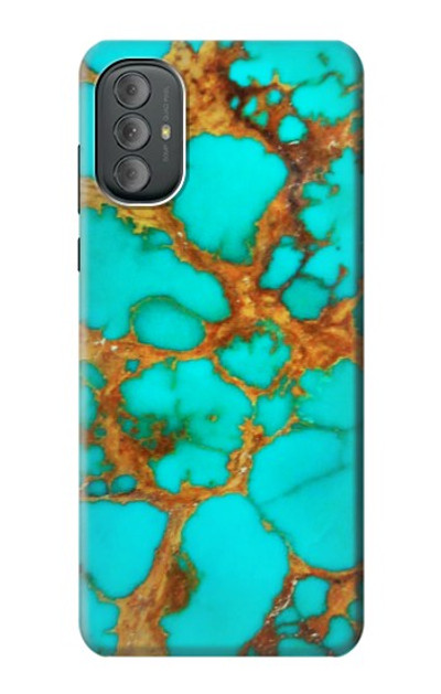 S2688 Aqua Copper Turquoise Gemstone Graphic Case Cover Custodia per Motorola Moto G Power 2022, G Play 2023