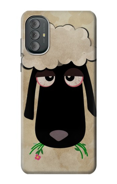 S2826 Cute Cartoon Unsleep Black Sheep Case Cover Custodia per Motorola Moto G Power 2022, G Play 2023