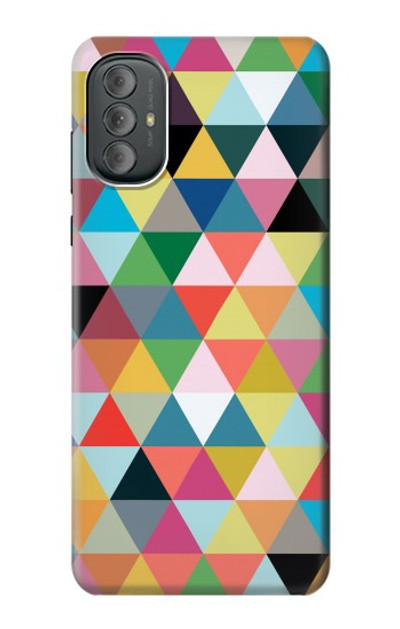 S3049 Triangles Vibrant Colors Case Cover Custodia per Motorola Moto G Power 2022, G Play 2023