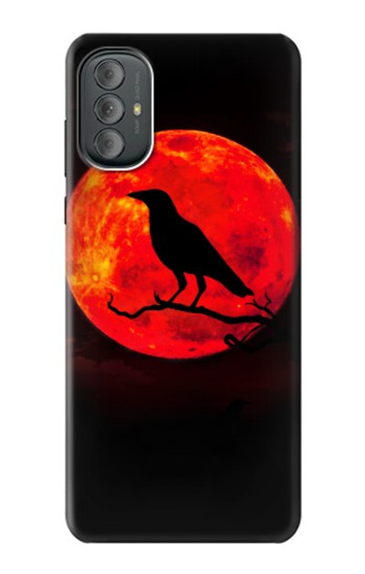 S3328 Crow Red Moon Case Cover Custodia per Motorola Moto G Power 2022, G Play 2023