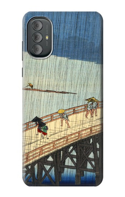 S3347 Utagawa Hiroshige Sudden shower Case Cover Custodia per Motorola Moto G Power 2022, G Play 2023