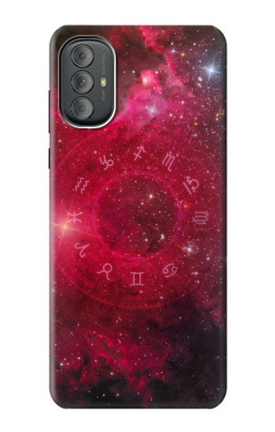 S3368 Zodiac Red Galaxy Case Cover Custodia per Motorola Moto G Power 2022, G Play 2023