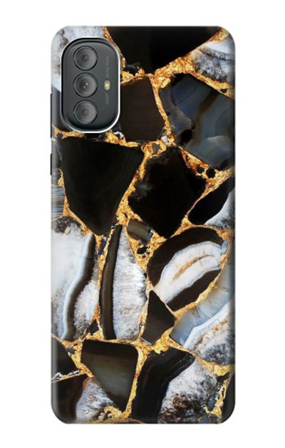 S3419 Gold Marble Graphic Print Case Cover Custodia per Motorola Moto G Power 2022, G Play 2023