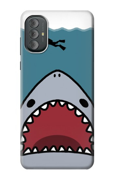 S3825 Cartoon Shark Sea Diving Case Cover Custodia per Motorola Moto G Power 2022, G Play 2023