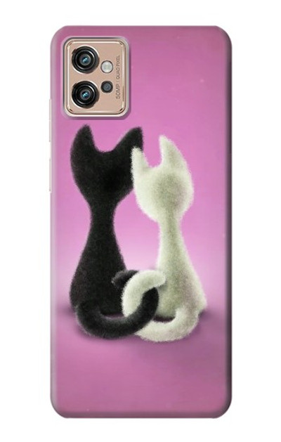 S1832 Love Cat Case Cover Custodia per Motorola Moto G32