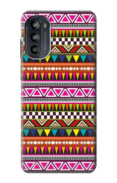 S2292 Aztec Tribal Pattern Case Cover Custodia per Motorola Moto G52, G82 5G
