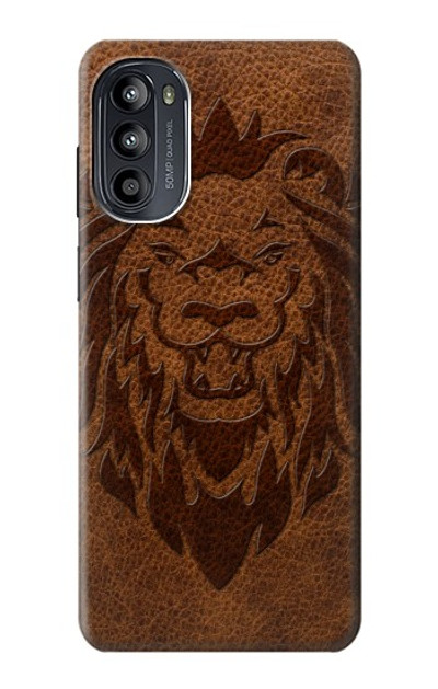 S2529 Leo Zodiac Tattoo Brown Graphic Print Case Cover Custodia per Motorola Moto G52, G82 5G