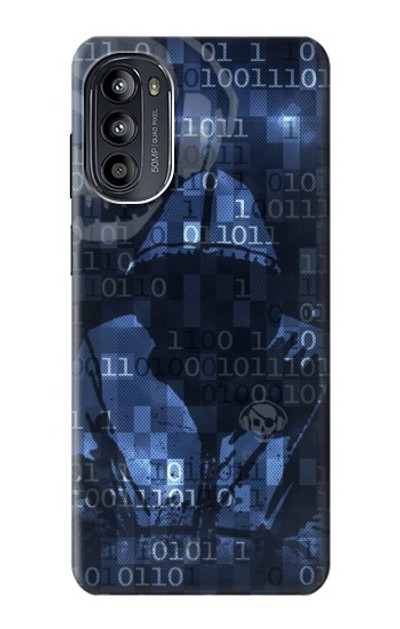 S3431 Digital Code Cyber Hacker Case Cover Custodia per Motorola Moto G52, G82 5G