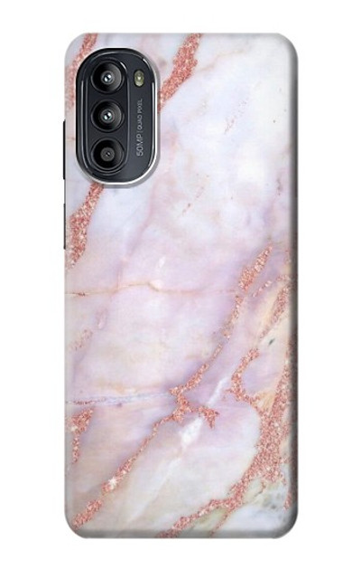 S3482 Soft Pink Marble Graphic Print Case Cover Custodia per Motorola Moto G52, G82 5G