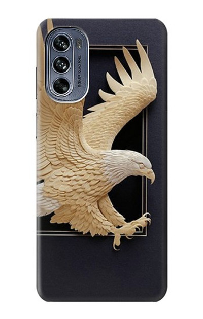 S1383 Paper Sculpture Eagle Case Cover Custodia per Motorola Moto G62 5G