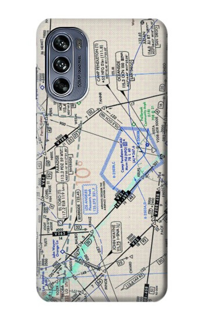 S3882 Flying Enroute Chart Case Cover Custodia per Motorola Moto G62 5G