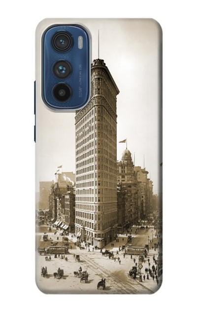 S3046 Old New York Flatiron Building Case Cover Custodia per Motorola Edge 30