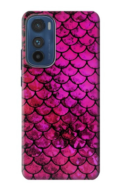 S3051 Pink Mermaid Fish Scale Case Cover Custodia per Motorola Edge 30