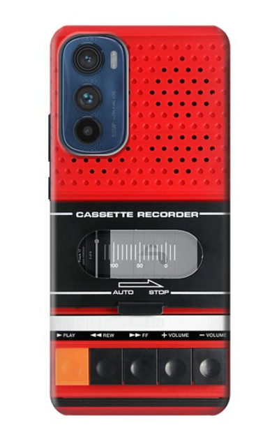 S3204 Red Cassette Recorder Graphic Case Cover Custodia per Motorola Edge 30