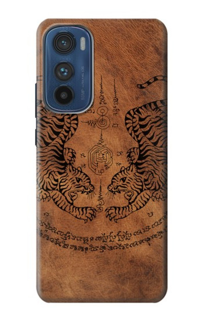 S3209 Sak Yant Twin Tiger Case Cover Custodia per Motorola Edge 30