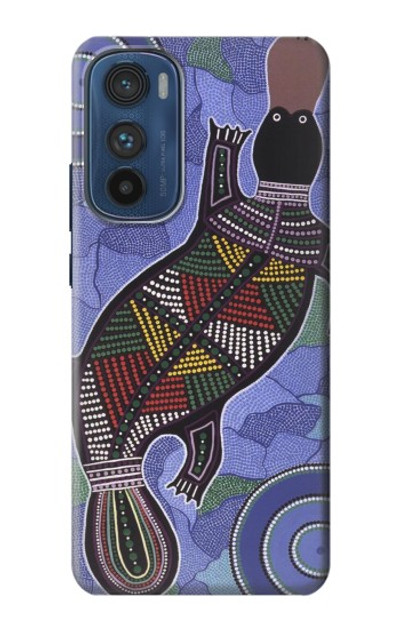 S3387 Platypus Australian Aboriginal Art Case Cover Custodia per Motorola Edge 30