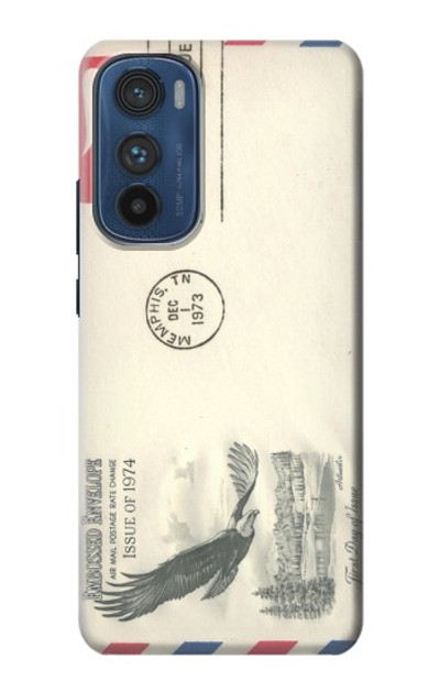 S3551 Vintage Airmail Envelope Art Case Cover Custodia per Motorola Edge 30