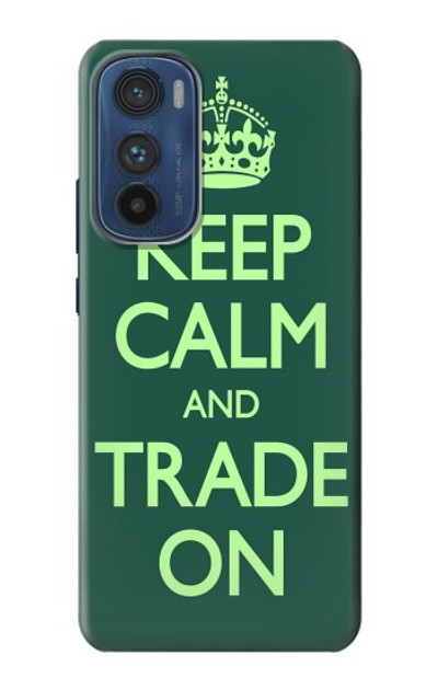 S3862 Keep Calm and Trade On Case Cover Custodia per Motorola Edge 30