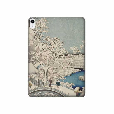 S3350 Utagawa Hiroshige Drum Bridge Yuhi Hill in Meguro Case Cover Custodia per iPad 10.9 (2022)