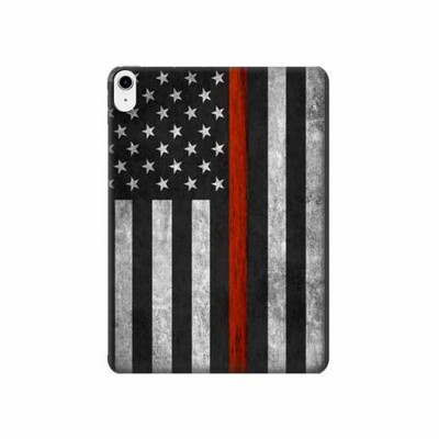 S3472 Firefighter Thin Red Line Flag Case Cover Custodia per iPad 10.9 (2025,2022)