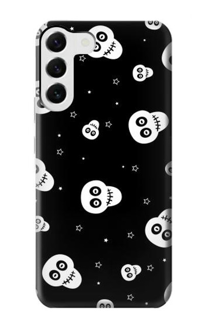 S3261 Smile Skull Halloween Pattern Case Cover Custodia per Samsung Galaxy S23 Plus