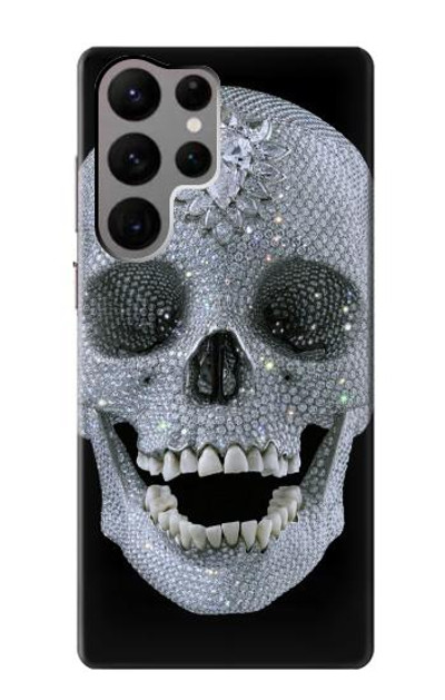 S1286 Diamond Skull Case Cover Custodia per Samsung Galaxy S23 Ultra