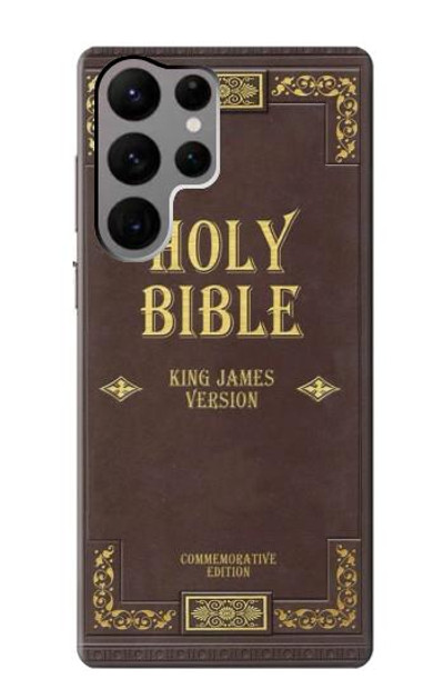 S2889 Holy Bible Cover King James Version Case Cover Custodia per Samsung Galaxy S23 Ultra