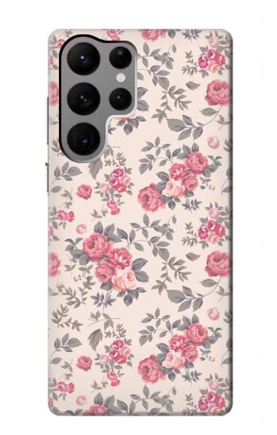 S3095 Vintage Rose Pattern Case Cover Custodia per Samsung Galaxy S23 Ultra