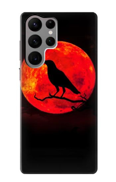 S3328 Crow Red Moon Case Cover Custodia per Samsung Galaxy S23 Ultra