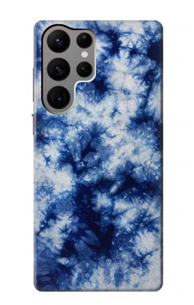 S3439 Fabric Indigo Tie Dye Case Cover Custodia per Samsung Galaxy S23 Ultra