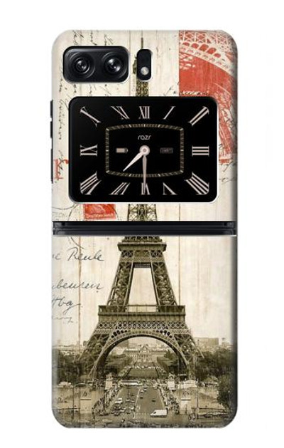 S2108 Eiffel Tower Paris Postcard Case Cover Custodia per Motorola Moto Razr 2022