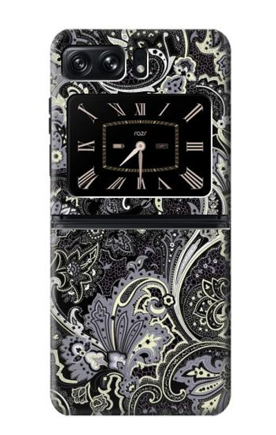 S3251 Batik Flower Pattern Case Cover Custodia per Motorola Moto Razr 2022