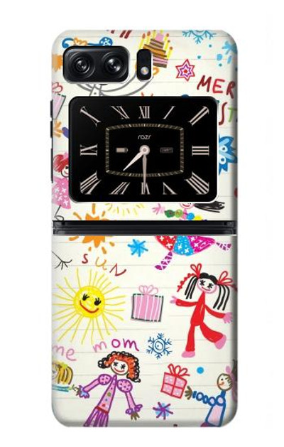 S3280 Kids Drawing Case Cover Custodia per Motorola Moto Razr 2022