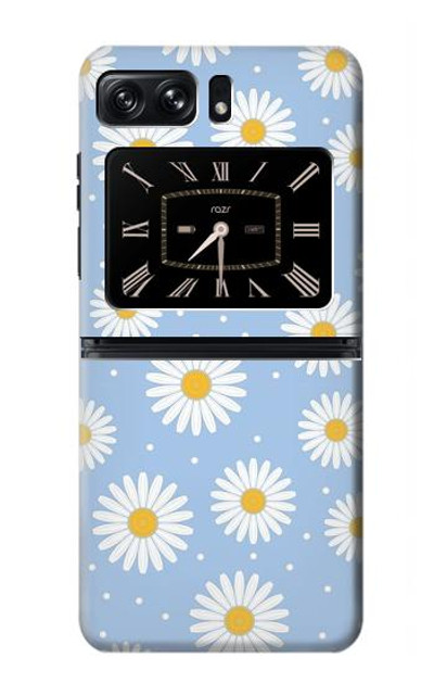 S3681 Daisy Flowers Pattern Case Cover Custodia per Motorola Moto Razr 2022