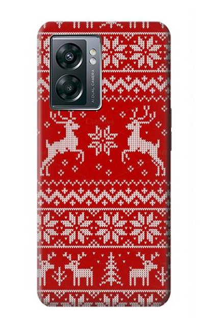 S2835 Christmas Reindeer Knitted Pattern Case Cover Custodia per OnePlus Nord N300