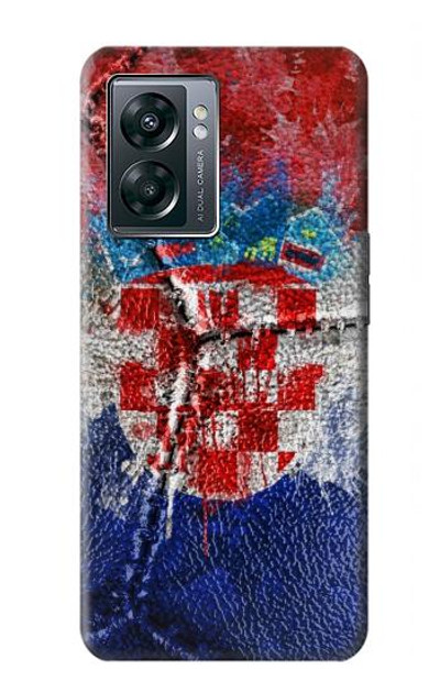 S3313 Croatia Flag Vintage Football Graphic Case Cover Custodia per OnePlus Nord N300