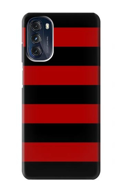 S2638 Black and Red Striped Case Cover Custodia per Motorola Moto G 5G (2023)